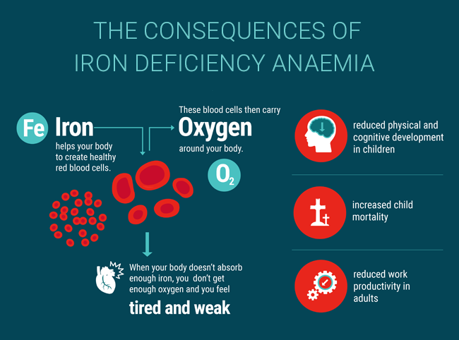 consecuencias del hierro en la anemia